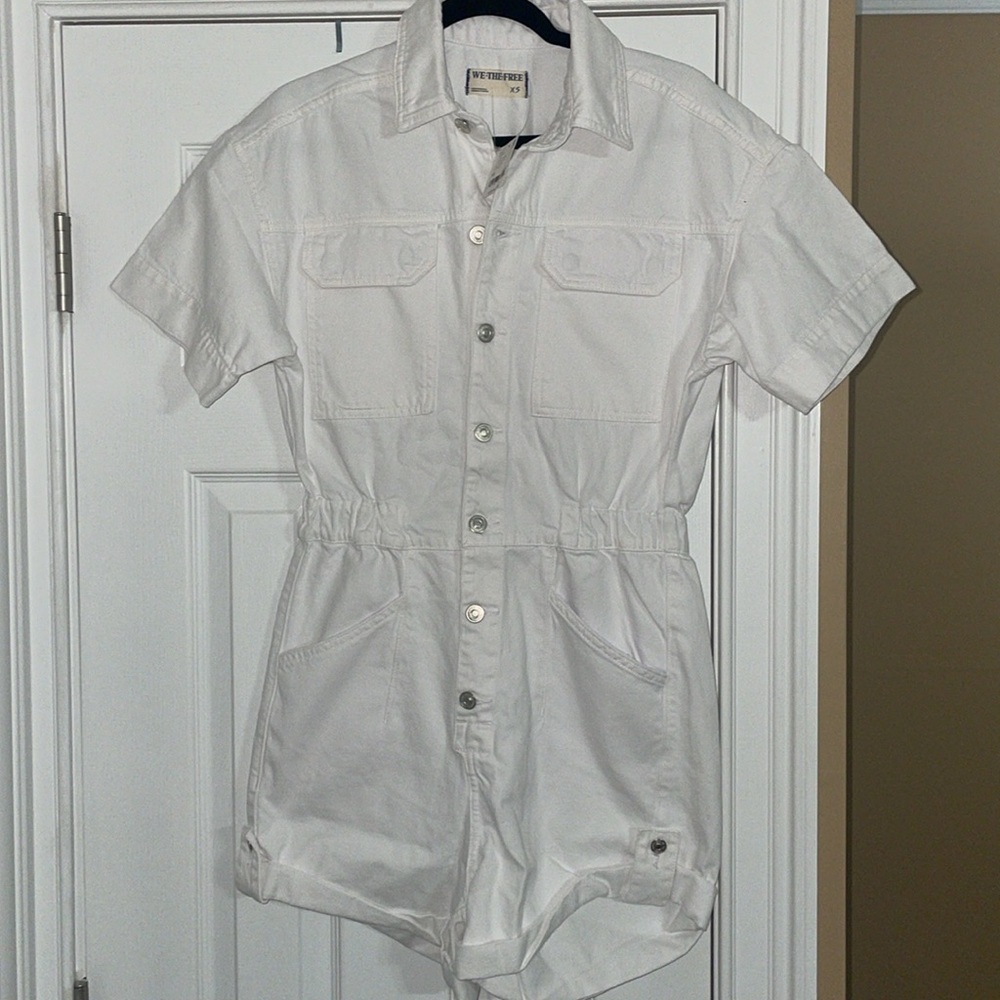 Free people Marci Cuffed Shortall (white) - Picture 3 of 4